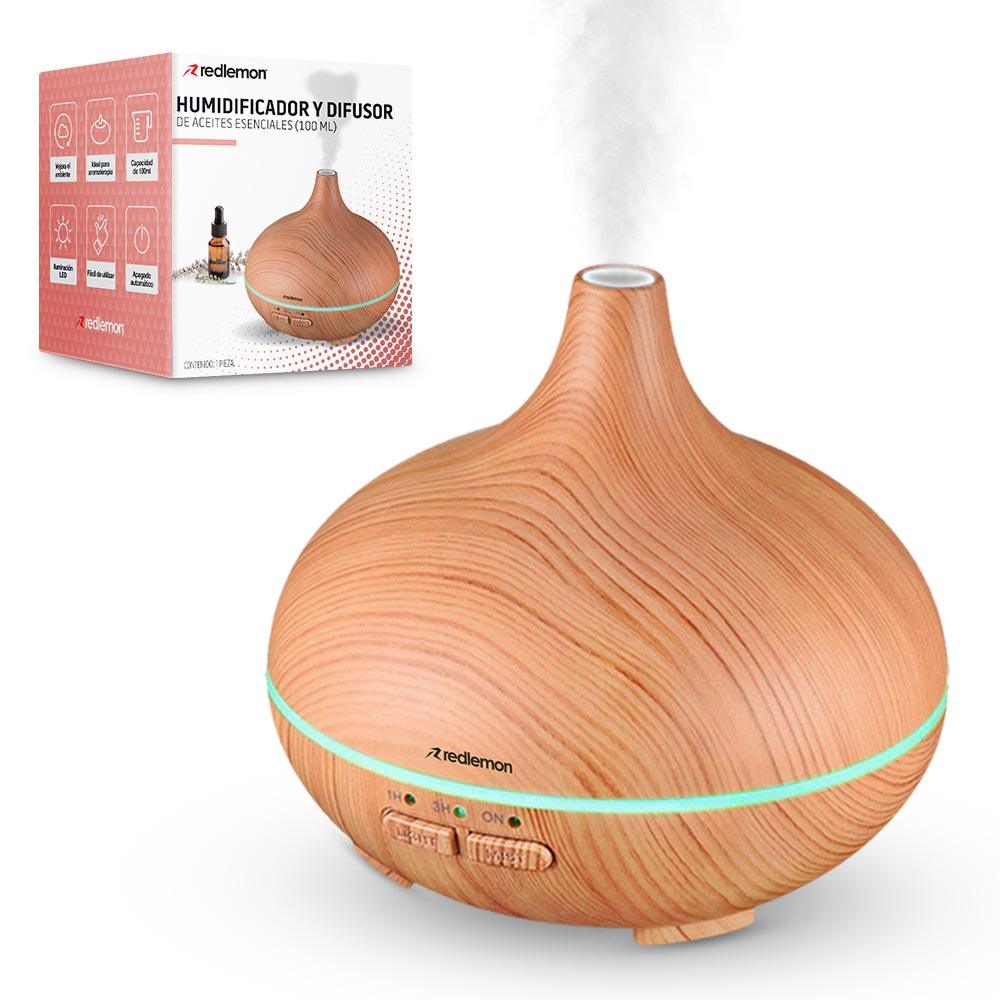 Difusor de aceites esenciales 100 ml con luz LED