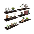 Set de 6 Repisas Flotantes de Madera MDF de 50 cm