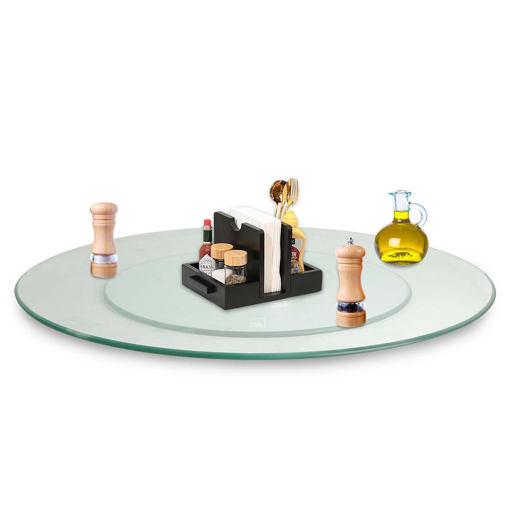 Lazy Susan de vidrio templado giratoria de 58 cm
