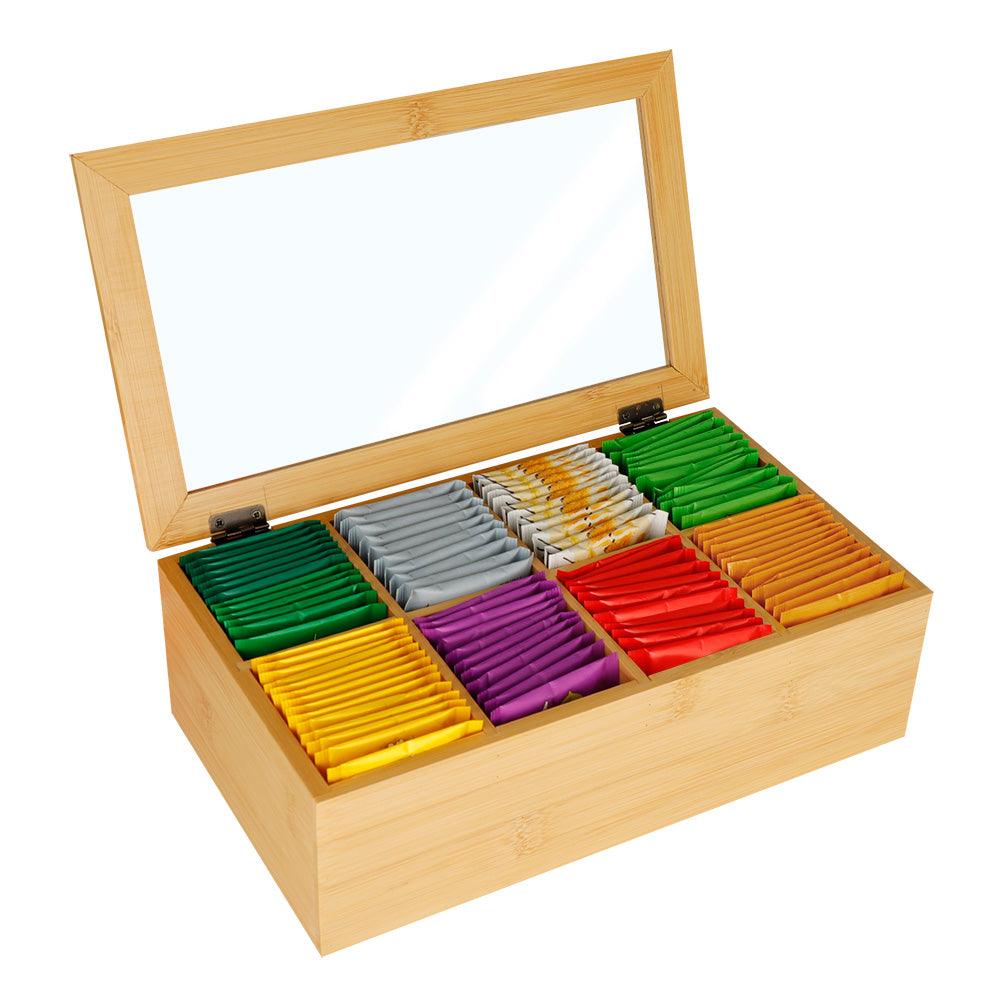 Caja de Bambú para Té con 8 Compartimentos Casa Litus