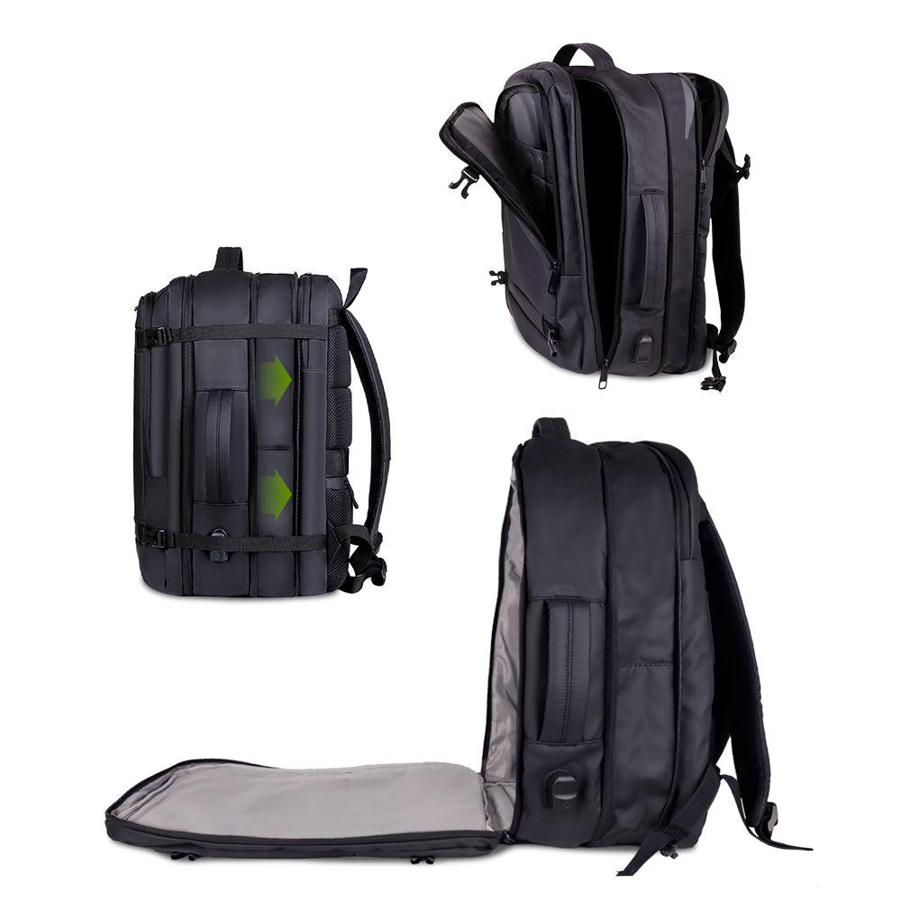 Mochila de Viaje Expandible con Candado y Puerto USB HIKEO