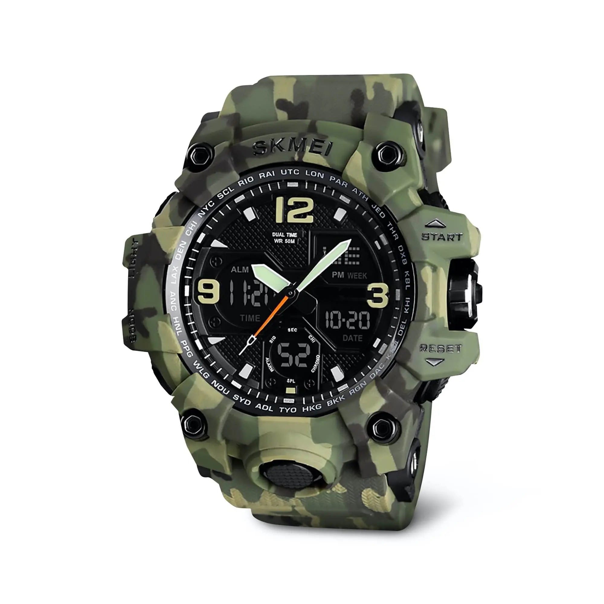 Reloj Digital y Analógico Deportivo Contra Agua 1155b