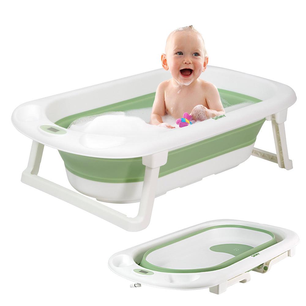 Tina de Baño para Bebé Plegable y Termómetro Integrado