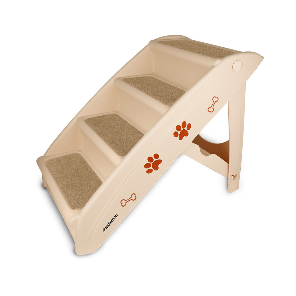 Escalera Plegable para Perro de 4 Peldaños, Soporta 60 kg