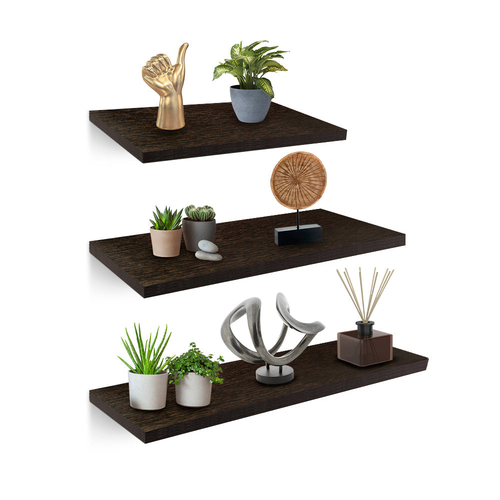 Set de 3 Repisas Flotantes de Madera de 30, 40 y 50 cm