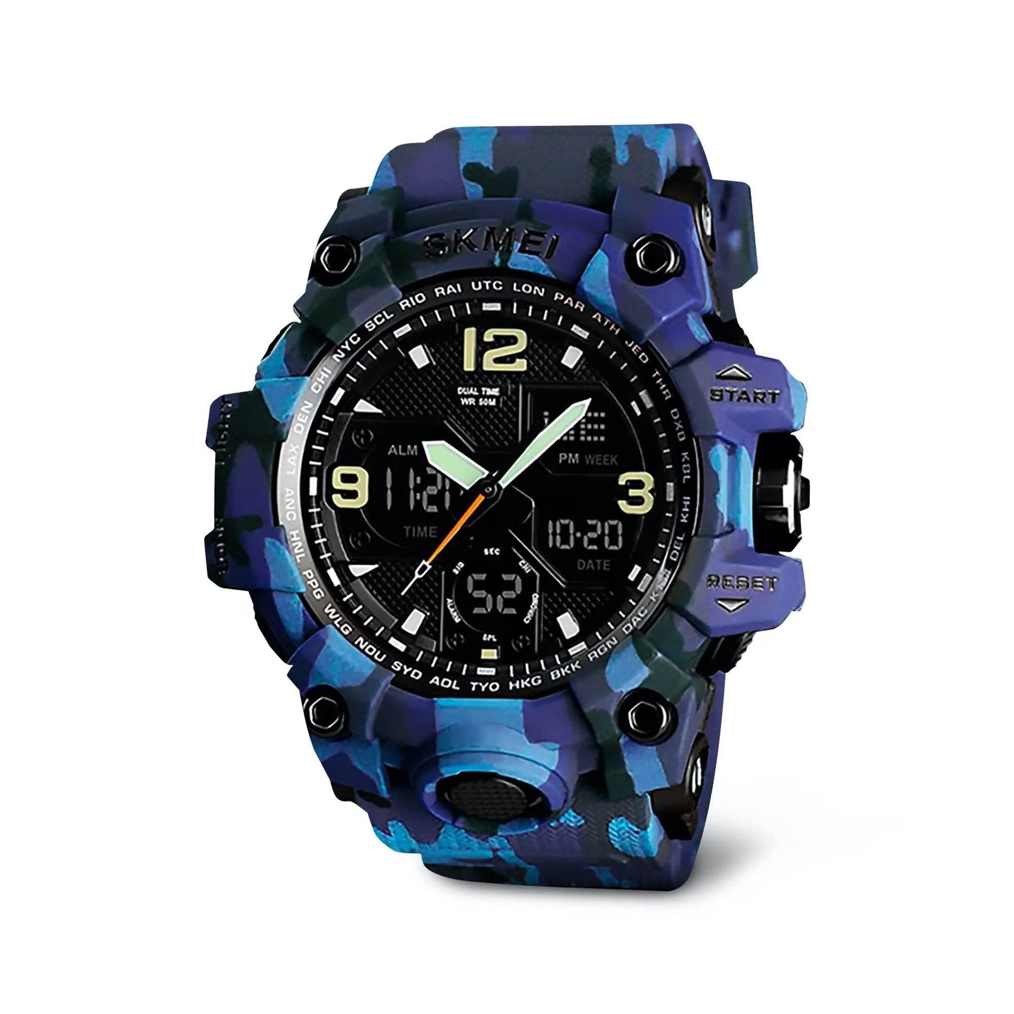 Reloj Digital y Analógico Deportivo Contra Agua 1155b