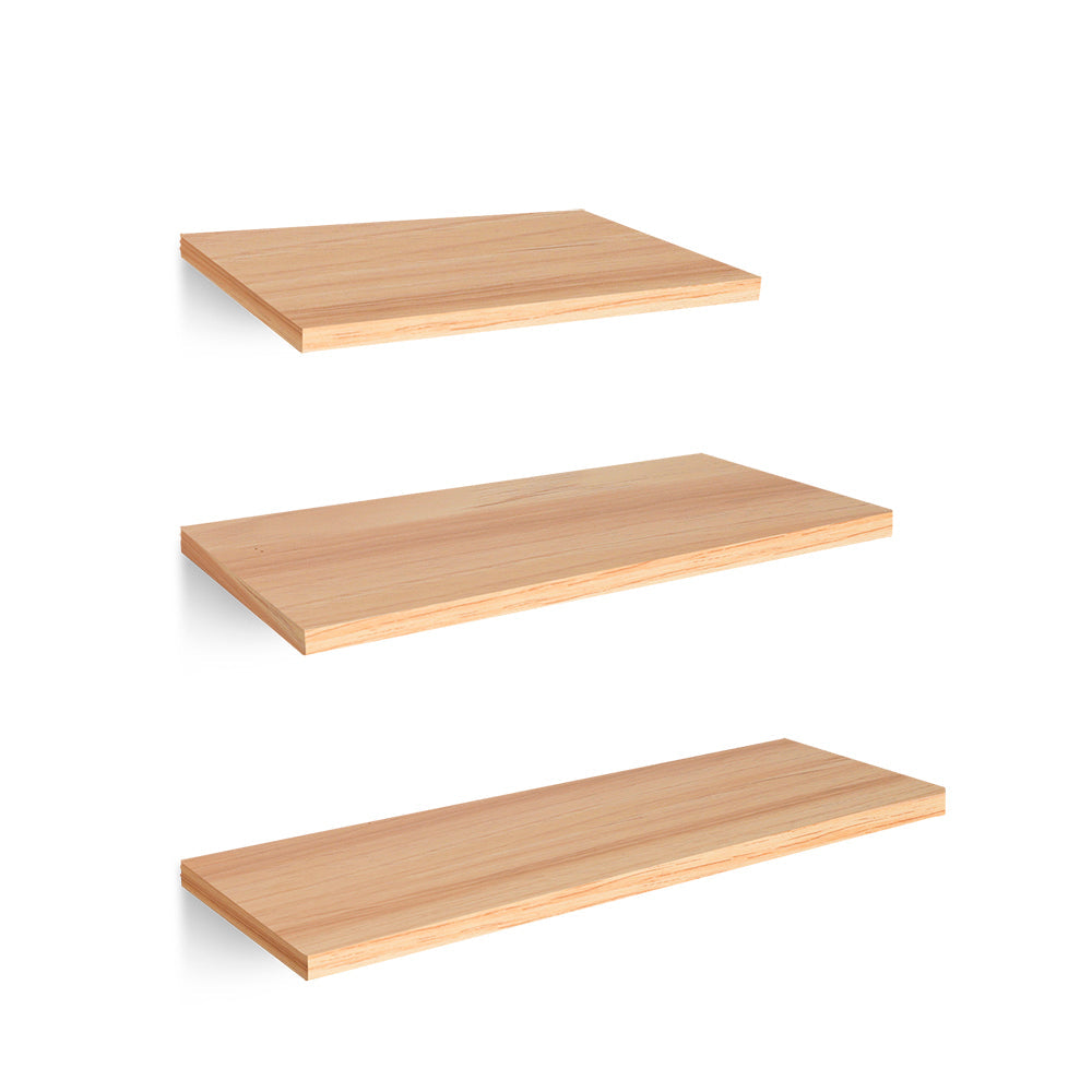 Set de 3 Repisas Flotantes de Madera de 30, 40 y 50 cm