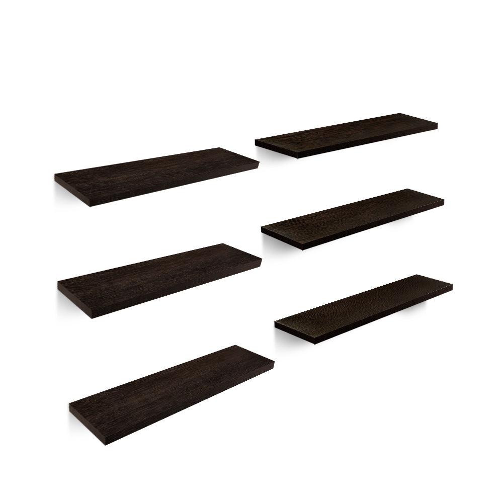 Set de 6 Repisas Flotantes de Madera MDF de 50 cm