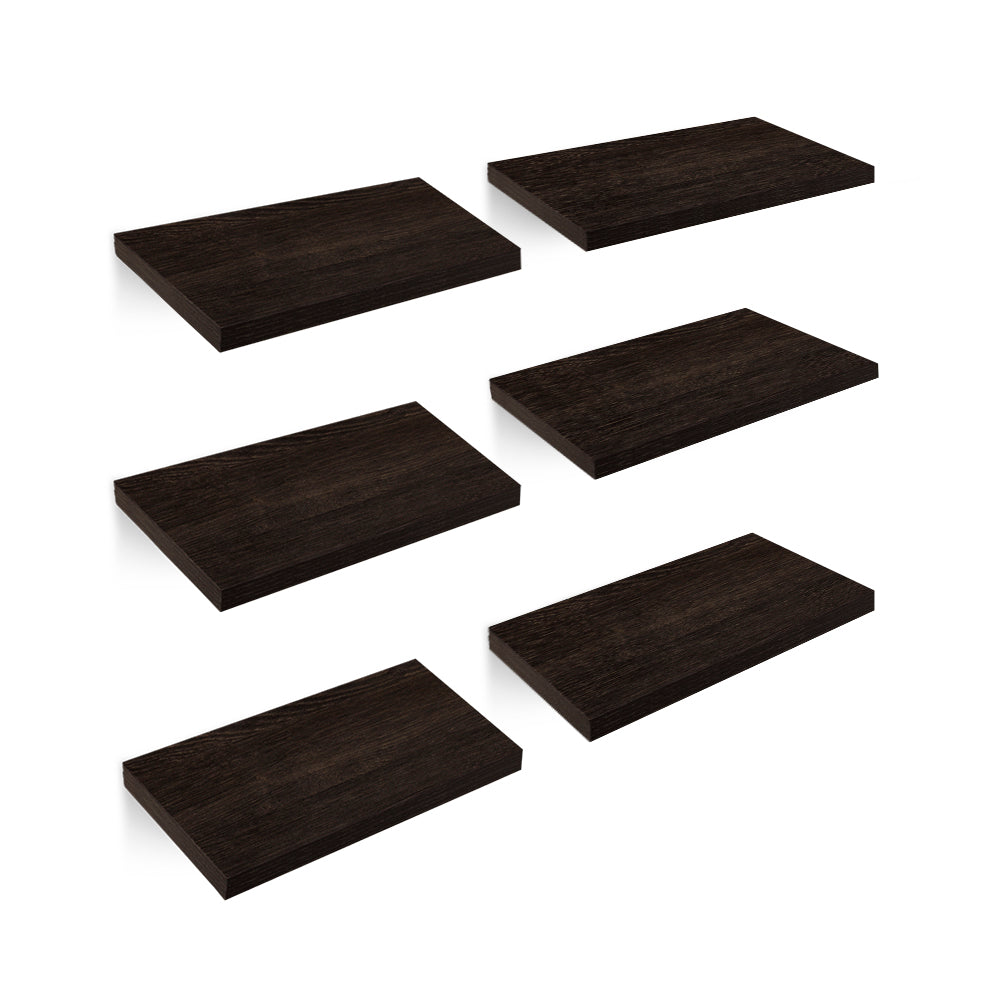 Set de 6 Repisas Flotantes de MDF de 30 x 15 cm