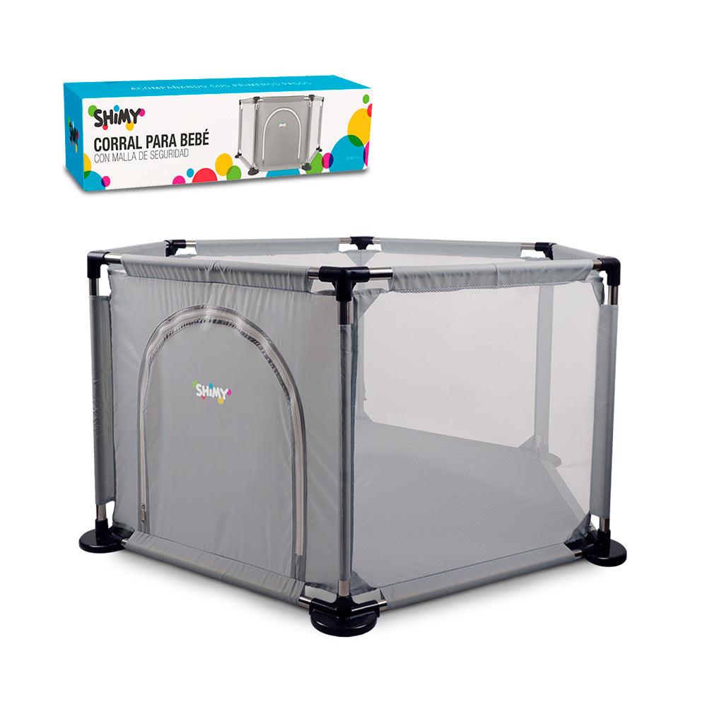 Corral Portátil para Bebé de 139 x 120 cm con Bolsa Shimy