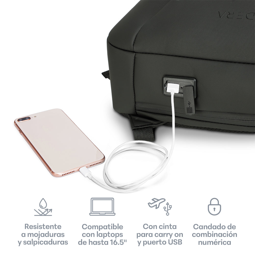 Mochila de 21 L para Laptop de 16.5 Pulgadas con Candado