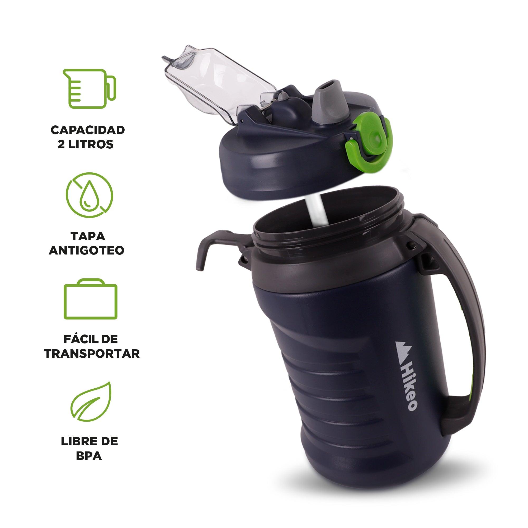 Botella Deportiva de 2.16 L con Popote y Tapa Hermética HIKEO