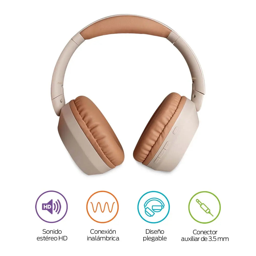 Audífonos Bluetooth 5.3 de diadema con hasta 50 h
