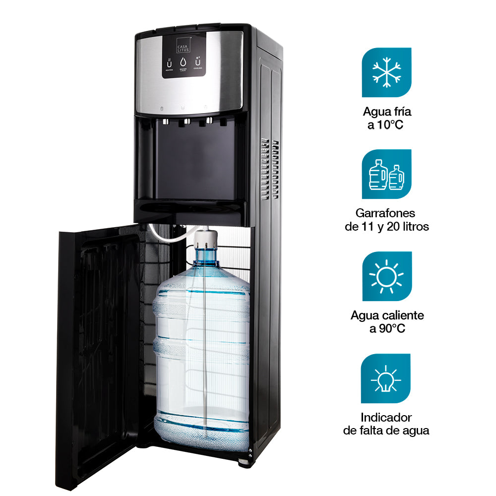 Dispensador de Agua con Garrafón Oculto 11/20 L, 3 Temperaturas