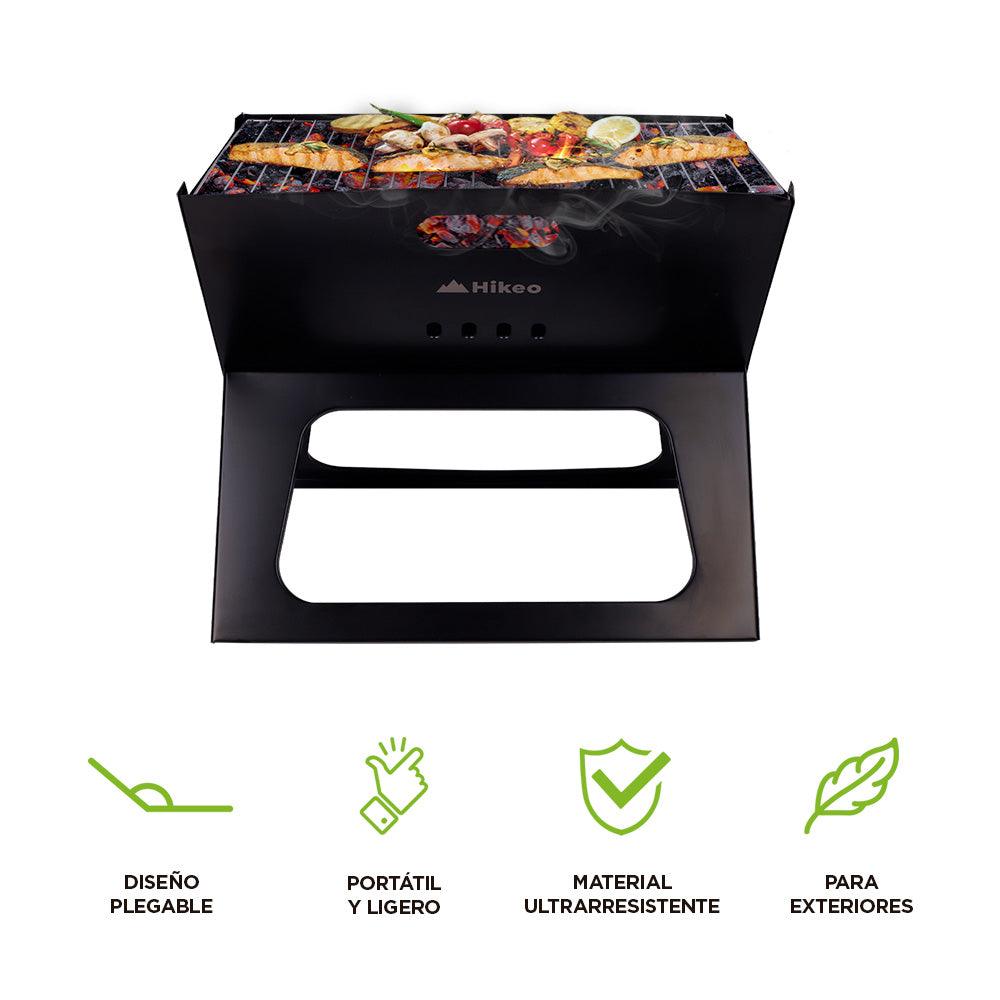 Asador de Carbón Portátil Plegable para Carne Asada Parrillada