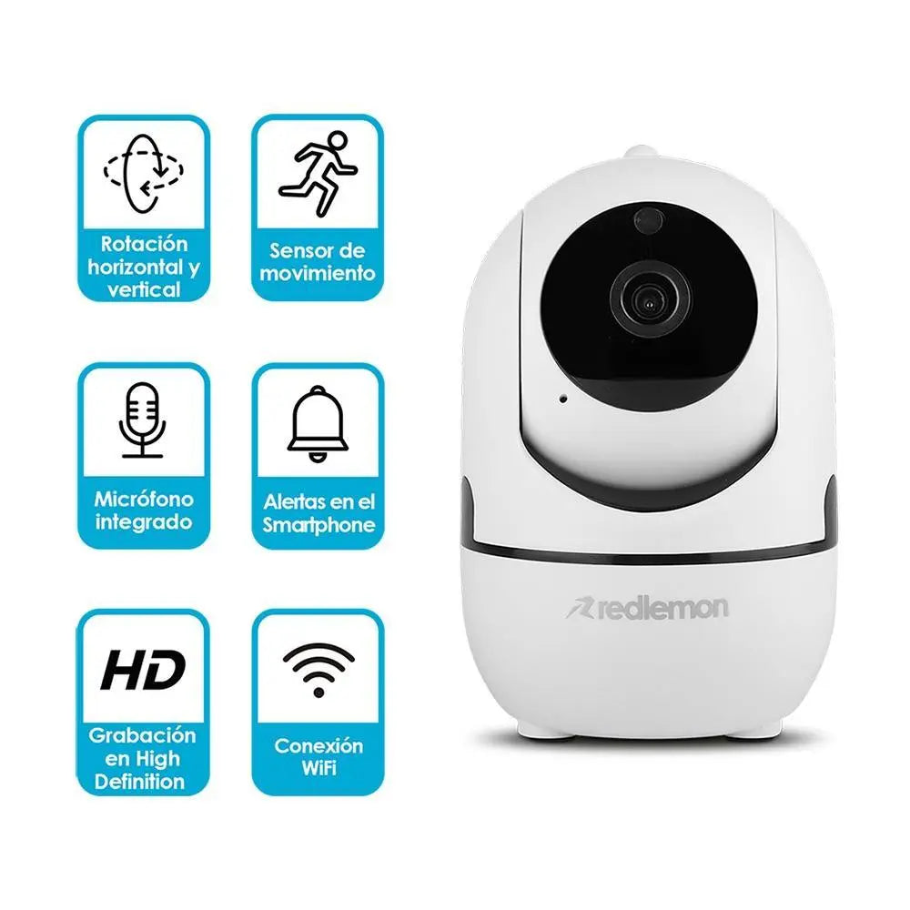 Cámara de Seguridad WiFi HD Con Detección de Movimiento