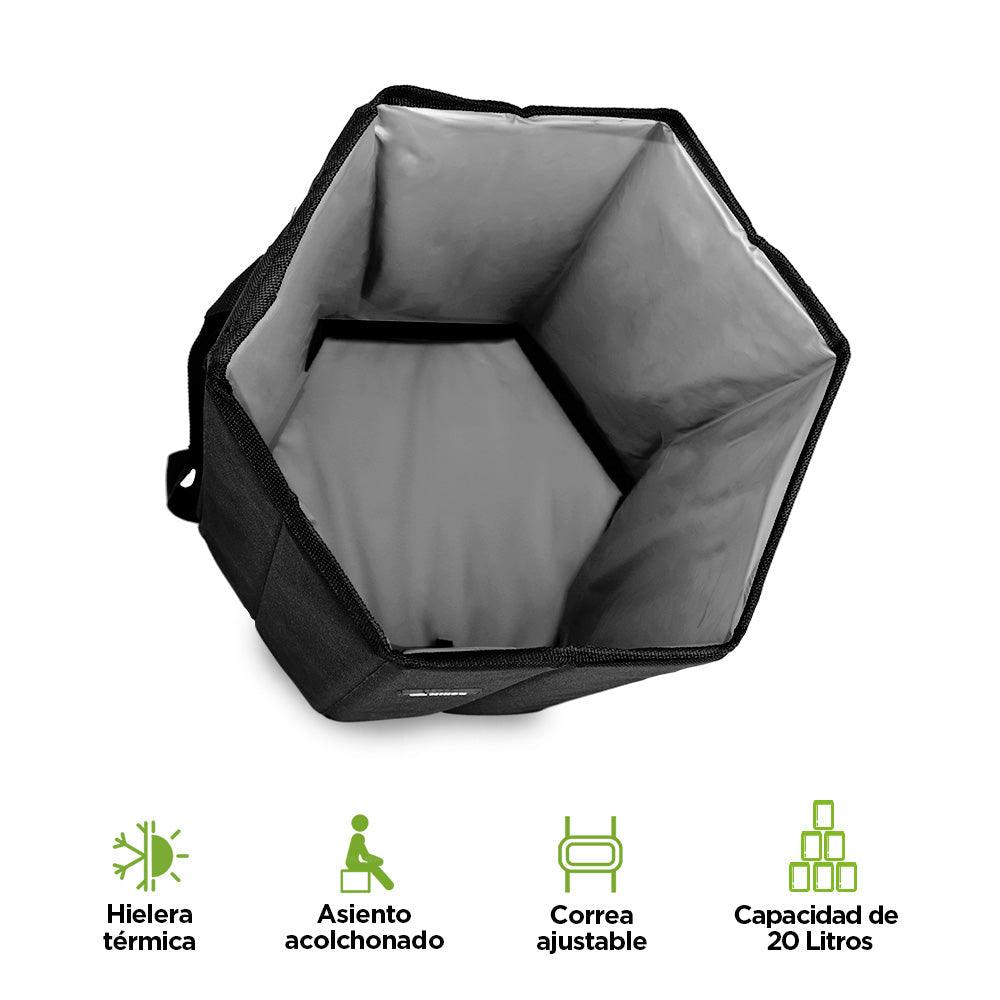 Hielera Térmica Plegable Impermeable XL con Asiento 20 Litros Hikeo