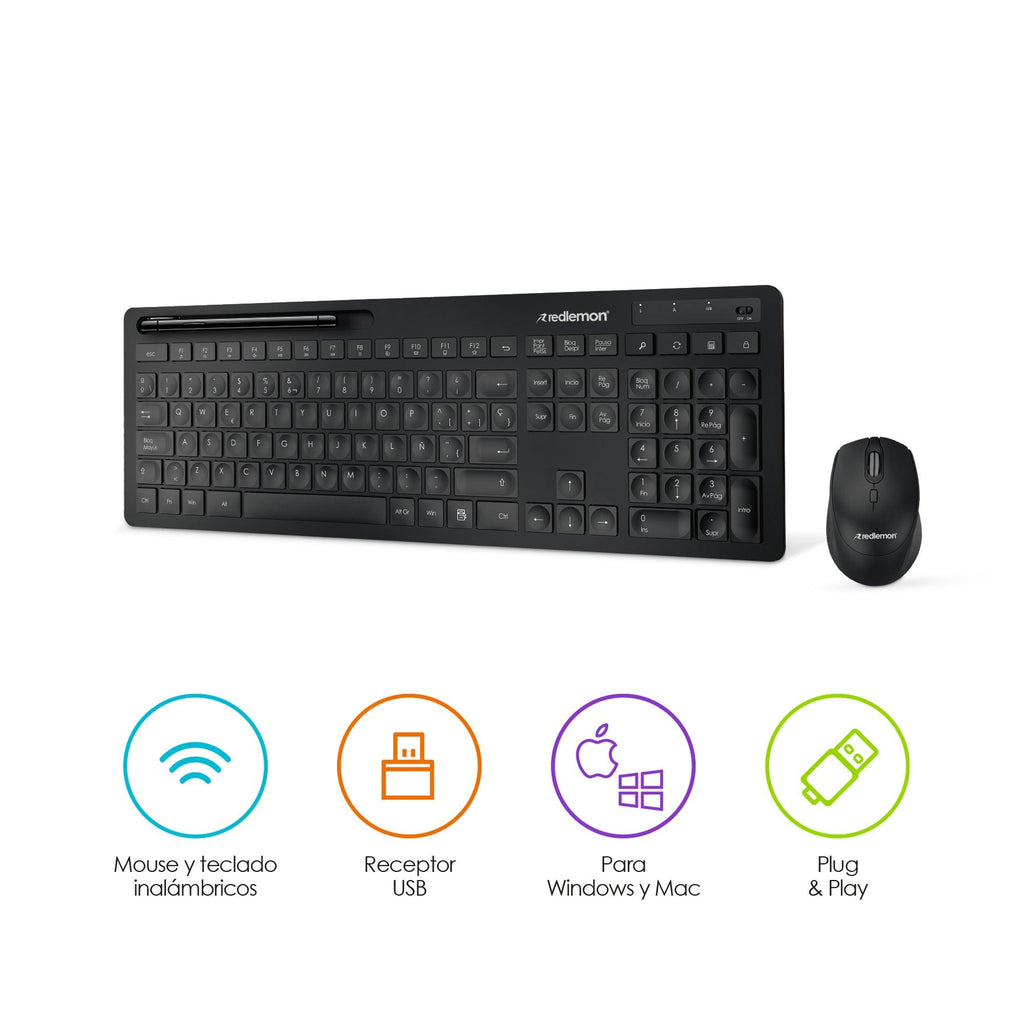 Kit de teclado y mouse inalámbricos USB