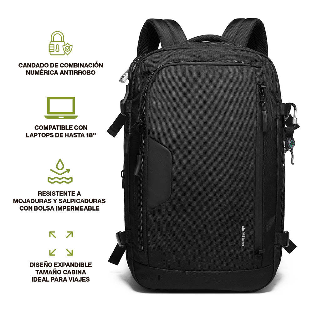 Mochila Expandible de 40 L para Laptop de 18 Pulgadas