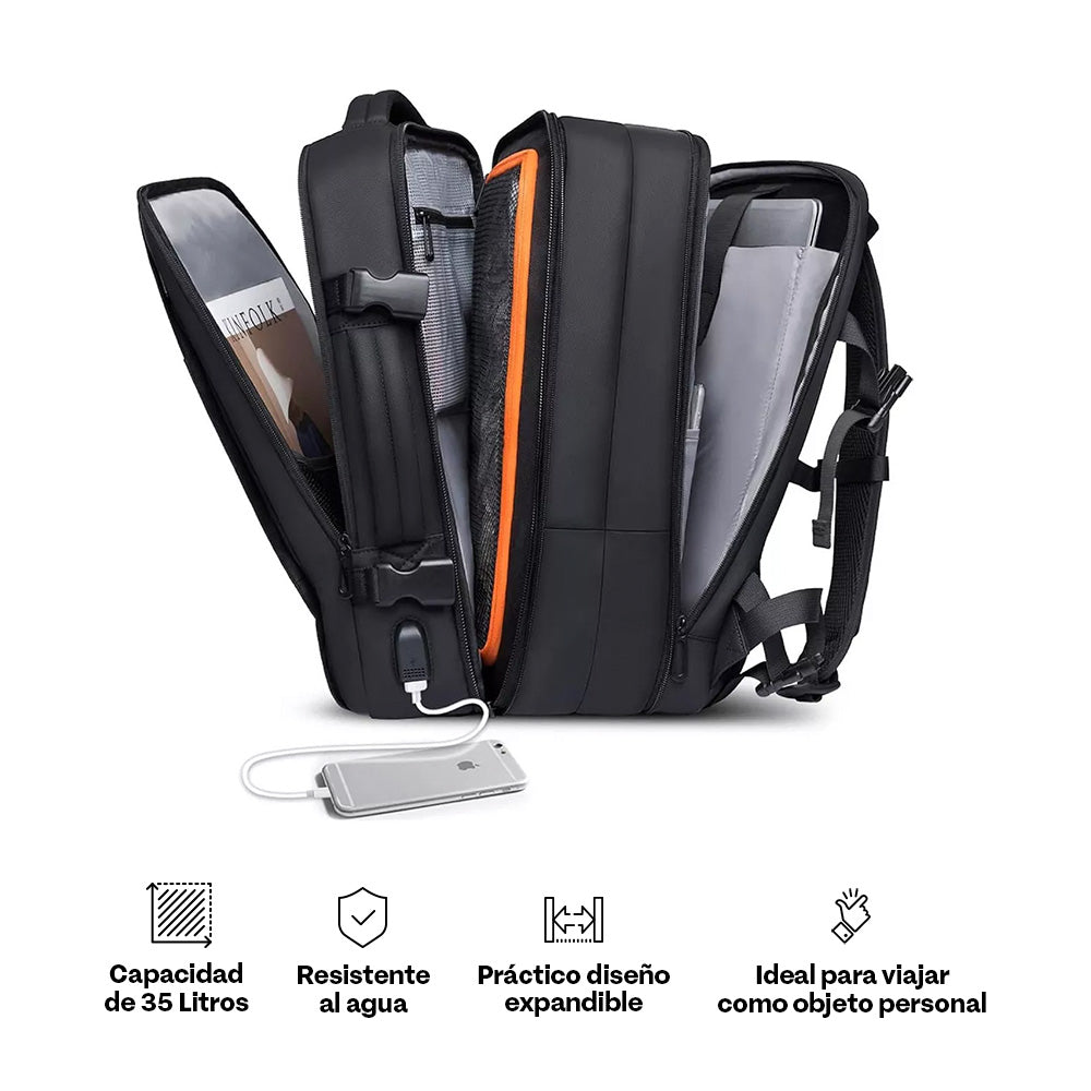 Mochila Expandible de 22 a 35 L para Laptop de 18 Pulgadas