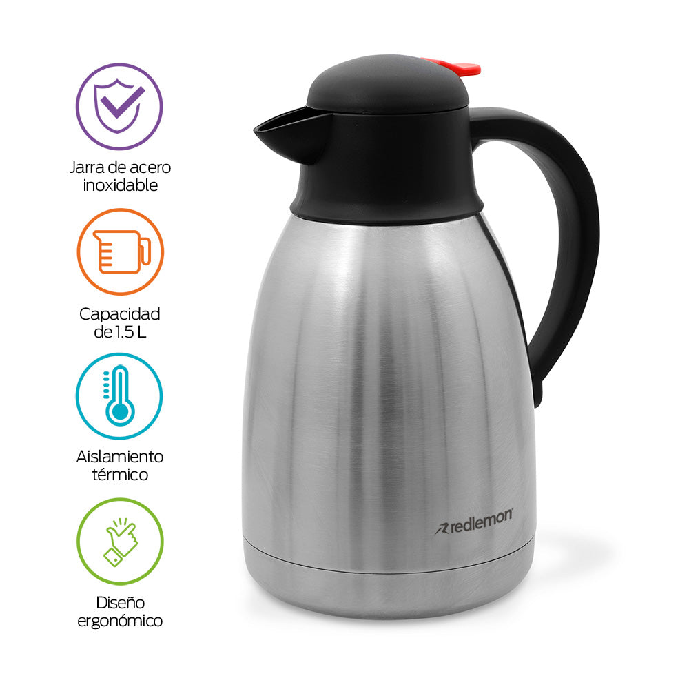 Jarra Térmica de Acero Inoxidable de 1.5 L