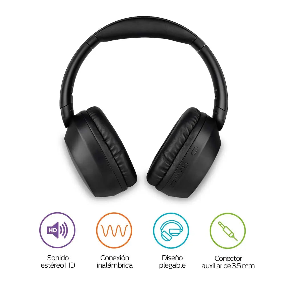 Audífonos Bluetooth 5.3 de diadema con hasta 50 h