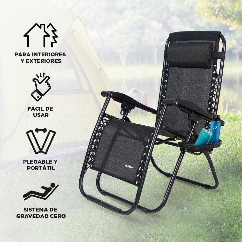 Silla Plegable Gravedad Cero para Exterior HIKEO