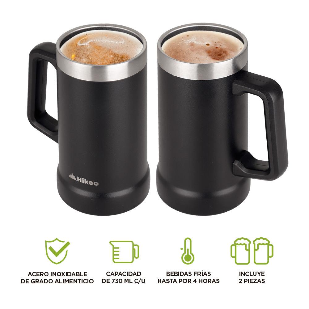 Set de 2 Tarros Cerveceros de Acero Inoxidable 730 ml HIKEO
