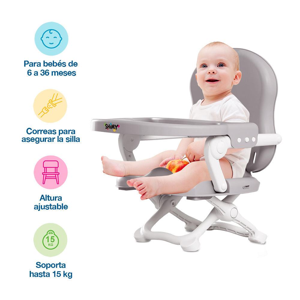 Silla para Bebé Asiento Elevador de Altura Ajustable Plegable 6 a 36 Meses