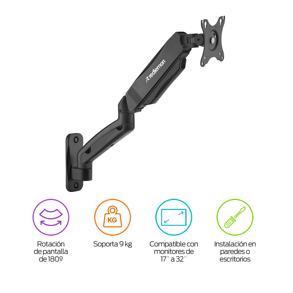 Soporte de Pared Articulado para Monitor de 17 a 32 Pulgadas
