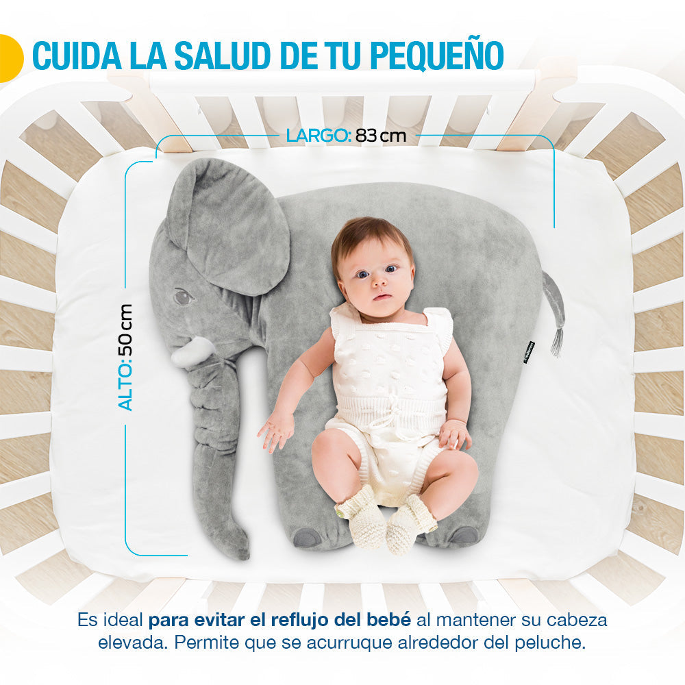 Almohada de Soporte para Bebé Elefante Peluche Gigante