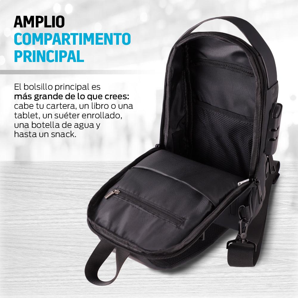 Mochila Antirrobo Mini Impermeable Crossbody con Puerto USB