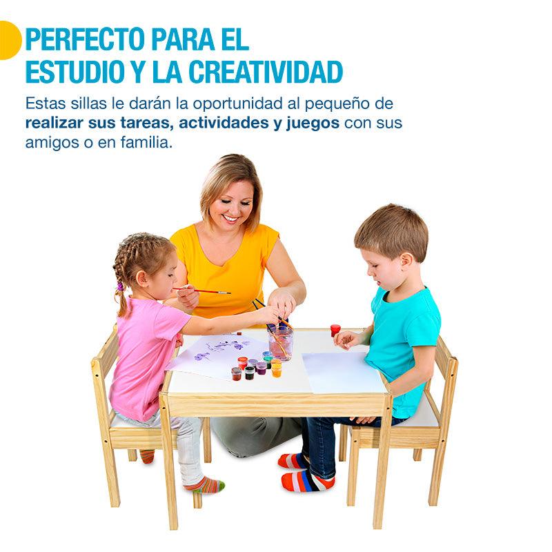 Sillas Montessori para Niños de Madera de Abedul 2 Piezas