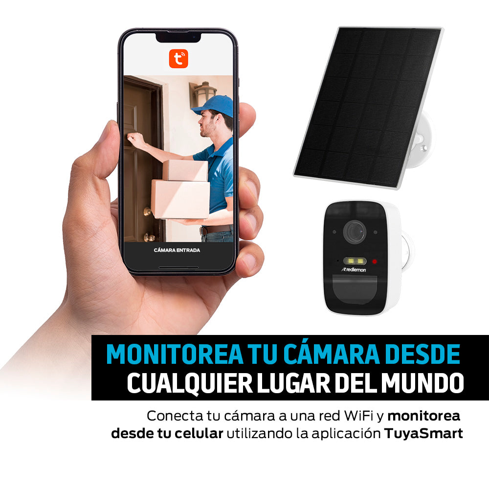 Cámara de Seguridad Exterior Batería Recargable Solar, Visión Nocturna y más