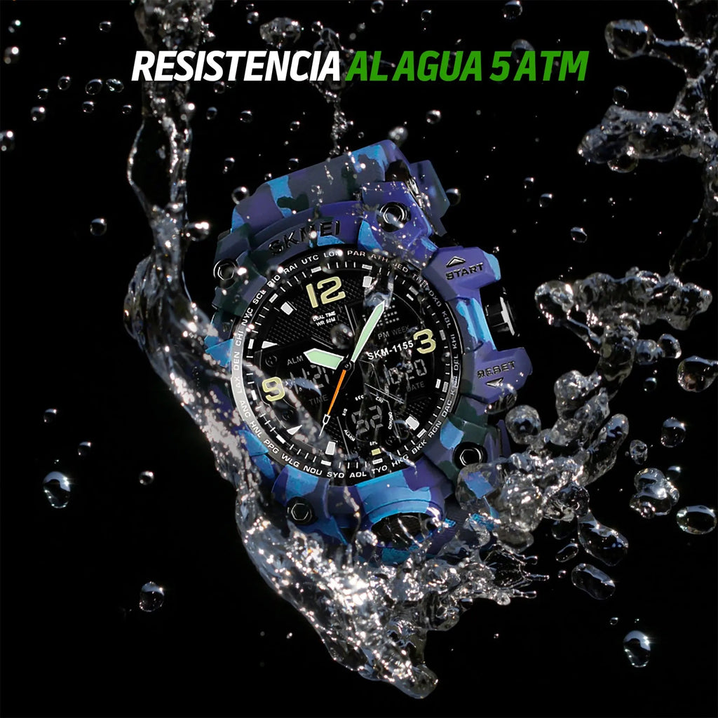 Reloj Digital y Analógico Deportivo Contra Agua 1155b