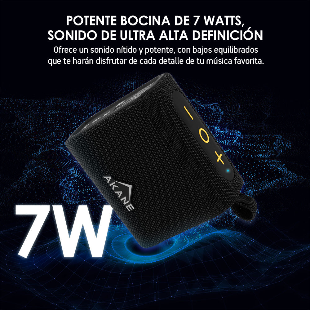 Bocina Bluetooth 5.3 Portátil Ultra Potente 7 W Resistente al Agua IP67