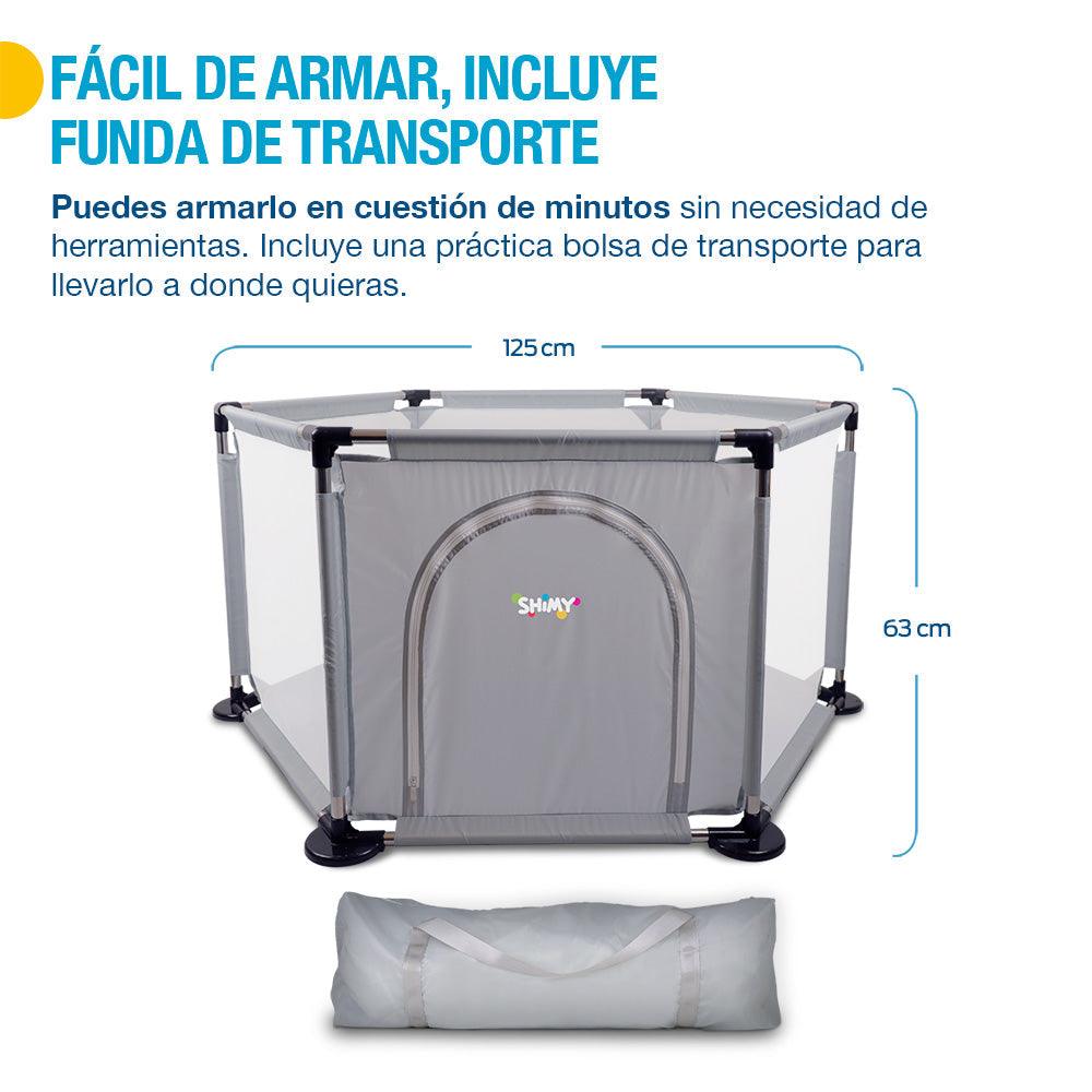 Corral Portátil para Bebé de 139 x 120 cm con Bolsa Shimy