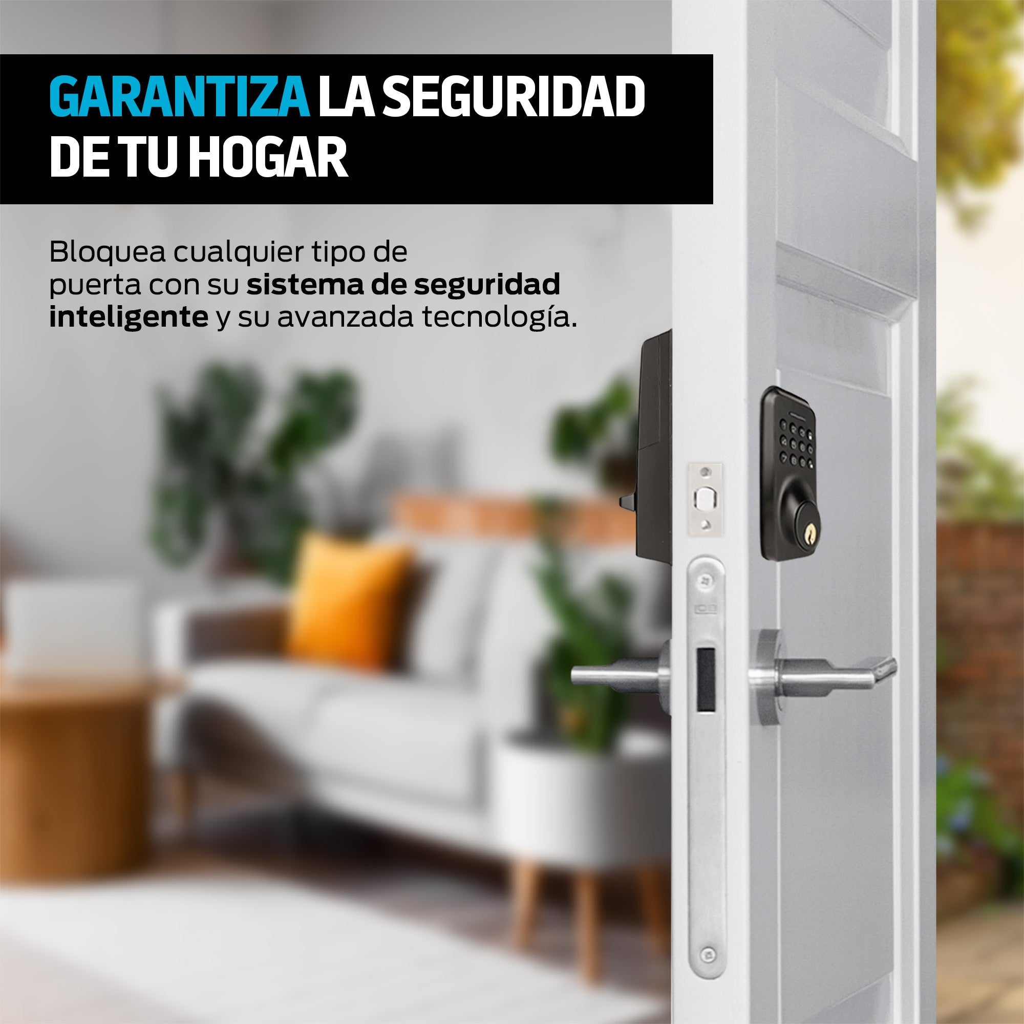Cerradura inteligente 3 en 1 con app, código y llave