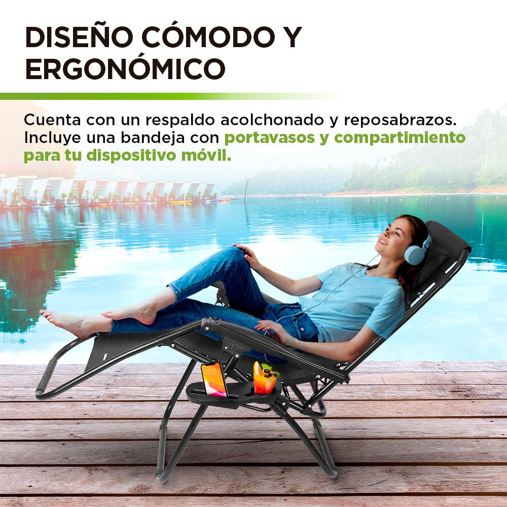 Silla Plegable Gravedad Cero para Exterior HIKEO