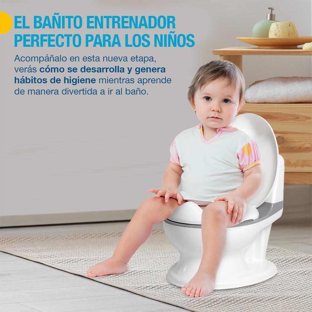 Bañito Entrenador Infantil con Sonido de Descarga Shimy