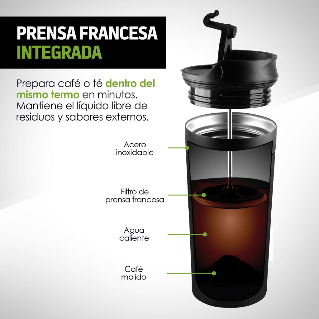 Termo de 350 ml con Prensa Francesa Integrada