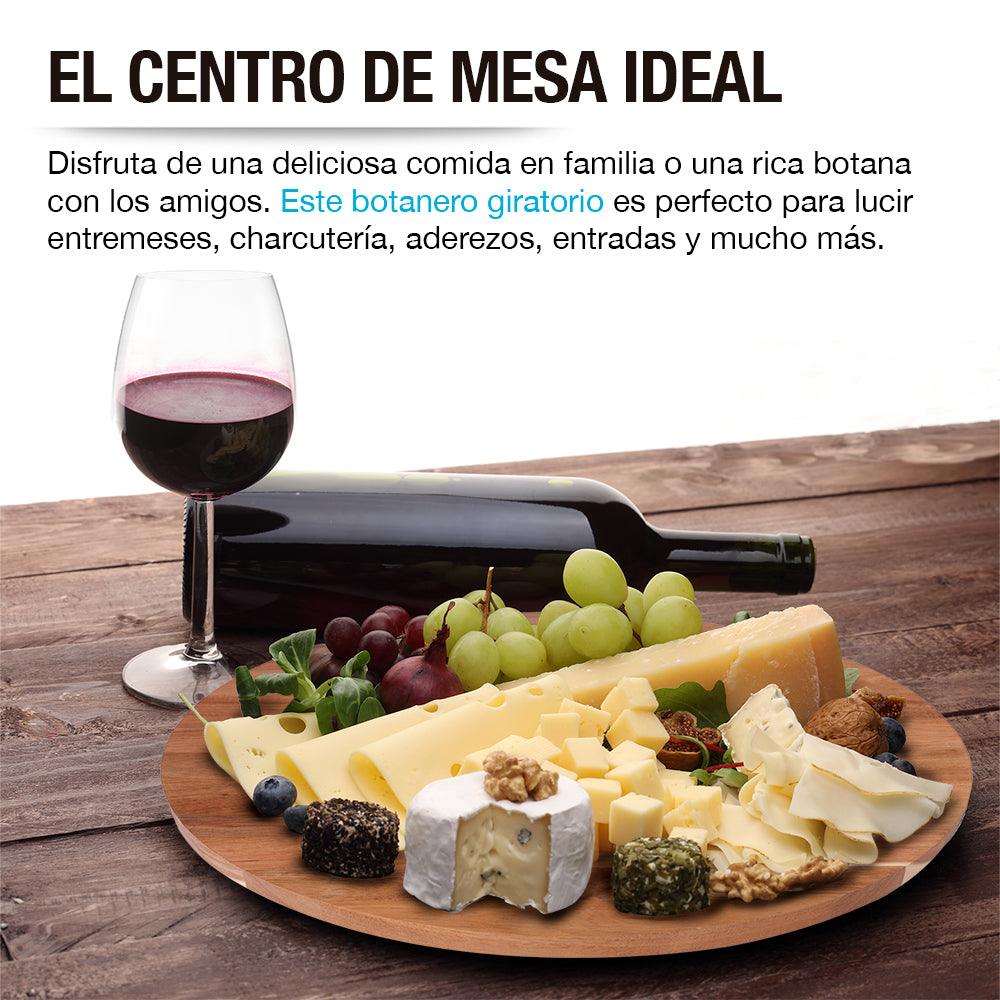 Organizador Giratorio Lazy Susan de Acacia de 38 cm Casa Litus