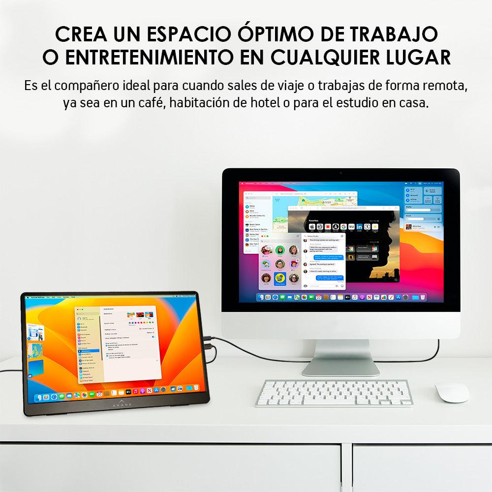 Monitor Portátil Full HD de 15.6” para Laptop, Tablet y Celular Android