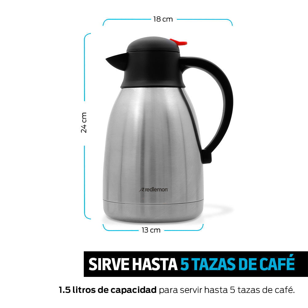 Jarra Térmica de Acero Inoxidable de 1.5 L