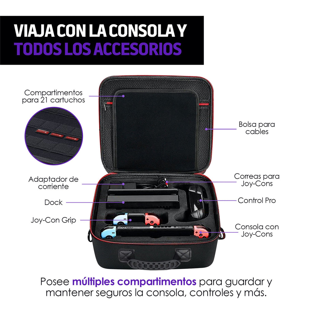 Funda Rígida de Viaje para Nintendo Switch y Modelo OLED