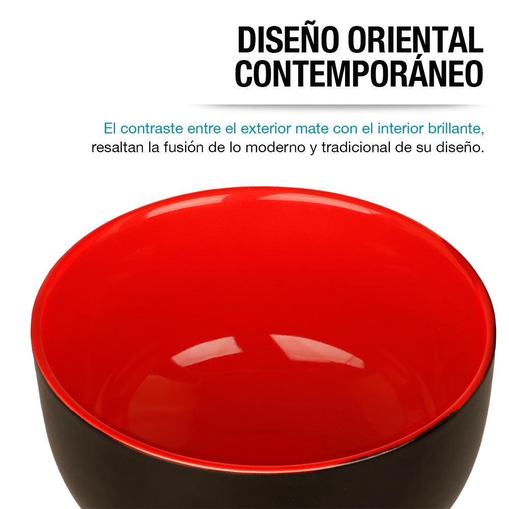 Set de 4 Bowls de Cerámica de 1 L con Palillos Casa Litus