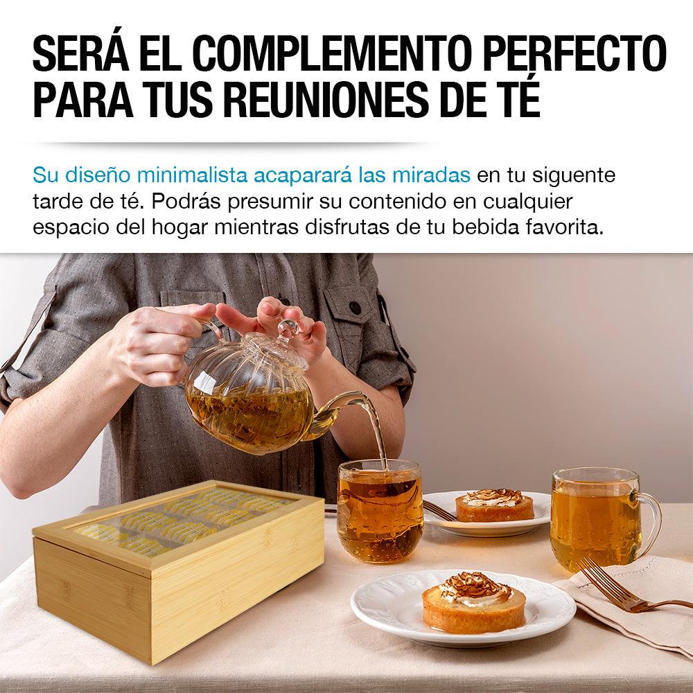 Caja de Bambú para Té con 8 Compartimentos Casa Litus