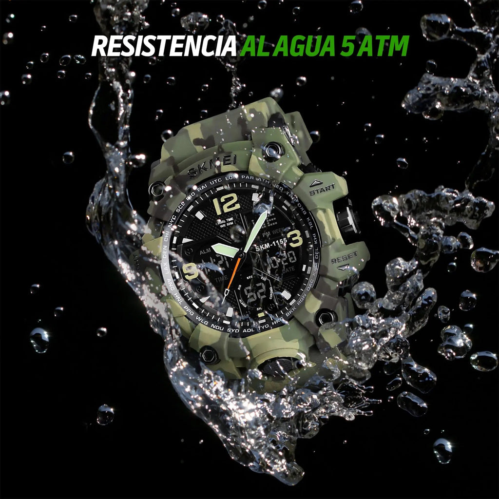 Reloj Digital y Analógico Deportivo Contra Agua 1155b