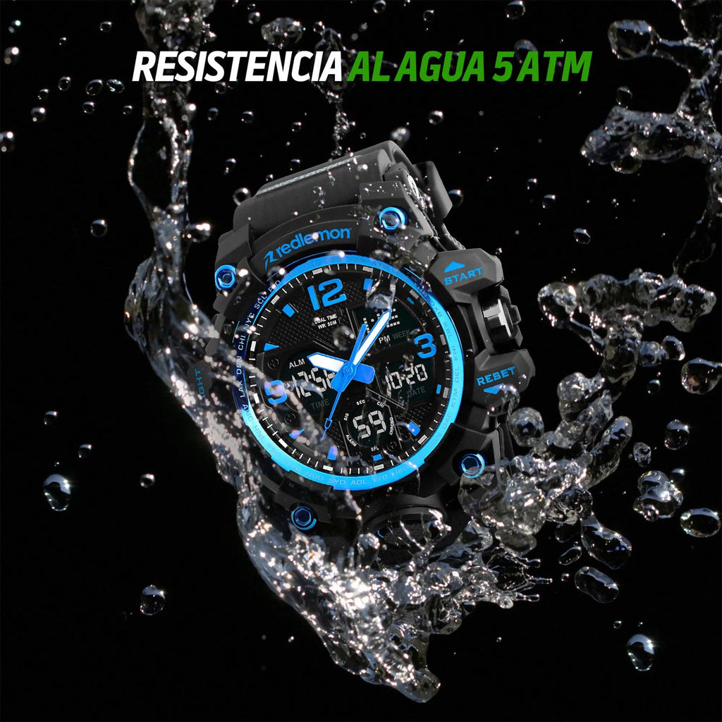 Reloj Digital y Analógico Deportivo Contra Agua 1155b