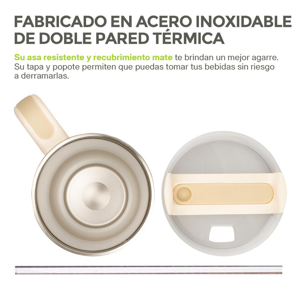 Termo de Viaje de 1.2 L con Asa y Popote HIKEO